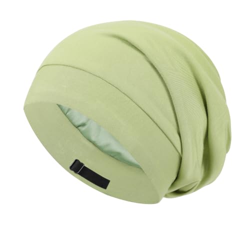 Adjustable Satin Lined Sleep Bonnet – Modal Outer Layer Unisex Hair Cap