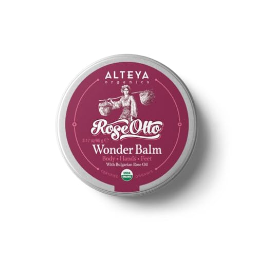 Alteya Organic Rose Wonder Balm - Multi-Purpose Moisturizer for Dry Skin