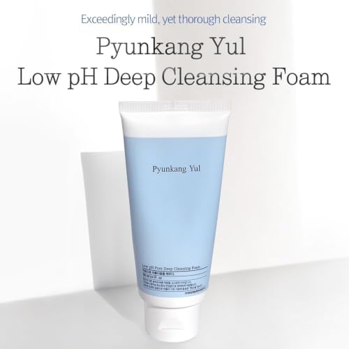 Pyunkang Yul Low pH Pore Deep Cleansing Foam with Microbubbles & AHA, Sensitive Skin Safe