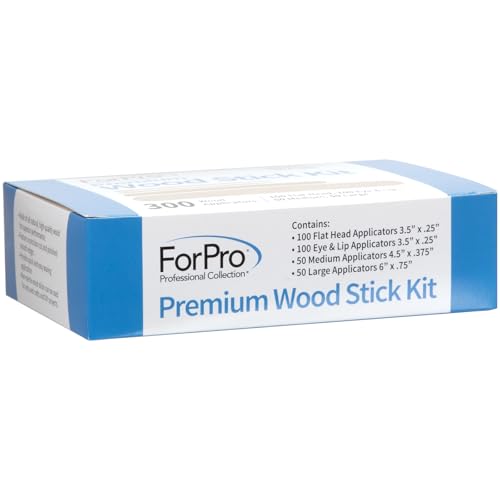 ForPro 300ct Premium Wood Sticks Kit for Hair Removal & Crafts