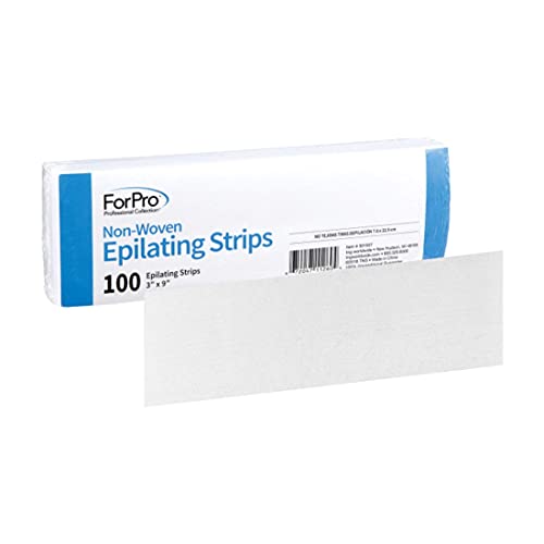 ForPro 100ct Non-Woven Epilating Strips for Hair Removal, 3"x9"