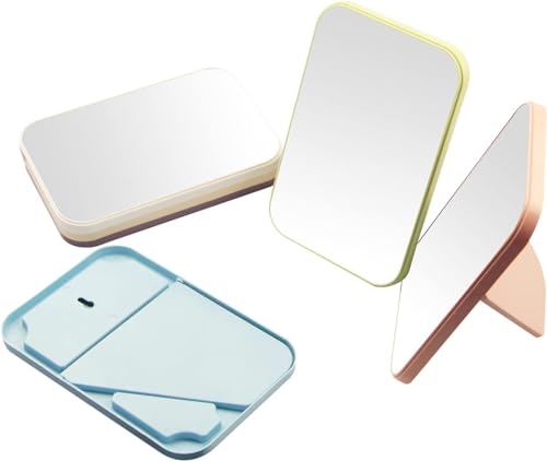 8-Inch Portable Makeup Mirror with Stand - Foldable & Stylish