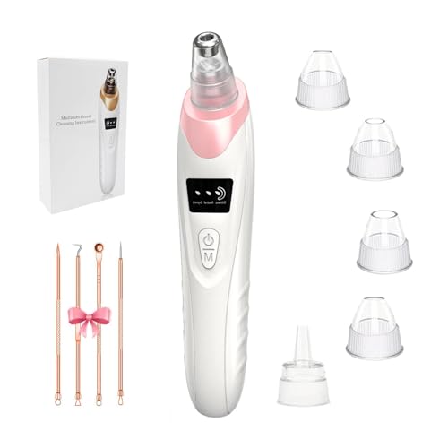 Gackoko Blackhead Remover Pore Vacuum with 5 Suction Probes - Pink