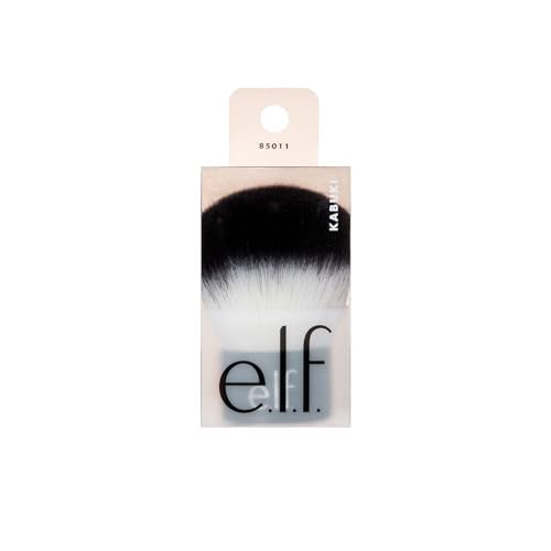 e.l.f. Kabuki Face Brush - Travel Size Makeup Brush for Powder, Bronzer, Highlighter
