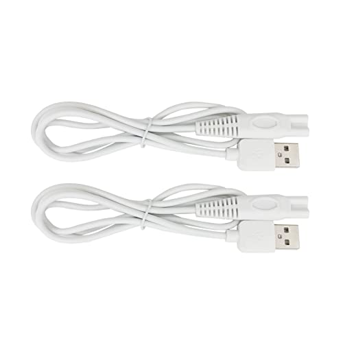 Krovena Women Electric Razor Charger Replacement Cable 2 Pack USB Power Cord