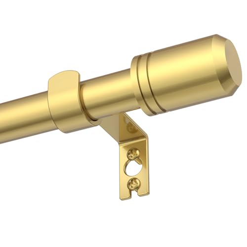 GXOACKJ Adjustable Gold Curtain Rods 28-60 Inches with Brackets