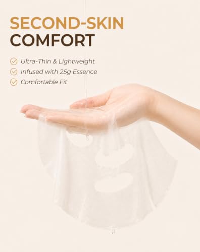 Rice Face Mask Sheet for Hydrated Glass Skin - 5 Pack