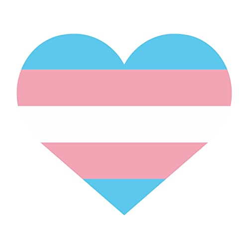 Transgender Heart Temporary Tattoos - LGBTQ Pride Flag & Support Stickers, 25 Pack