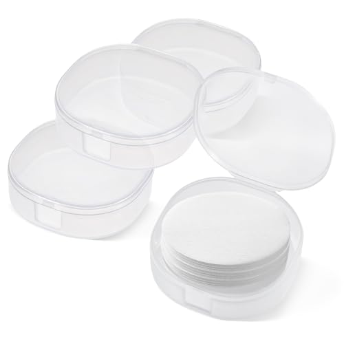 Travel Cotton Pad Holder - 4Pcs Portable Cosmetic Dispenser