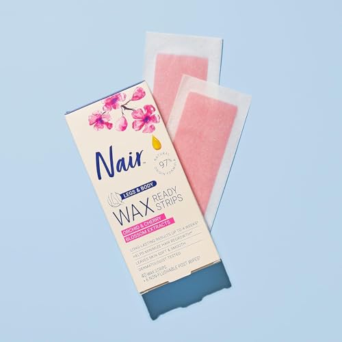Nair Hair Remover Wax Ready-Strips 40 Count Legs & Body Pack of 2