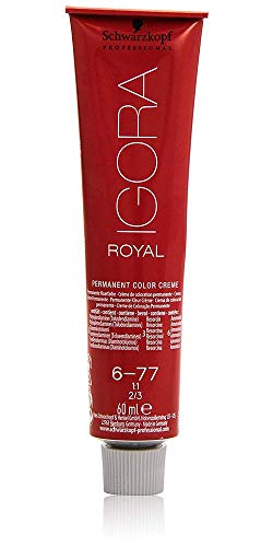 Schwarzkopf Igora Royal 6-77 Dark Blonde Copper Hair Color - 60ml