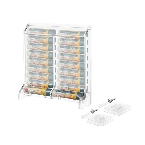 Automatic Lip Balm Dispenser & Organizer - Holds 18 Tubes, Wall-Mountable