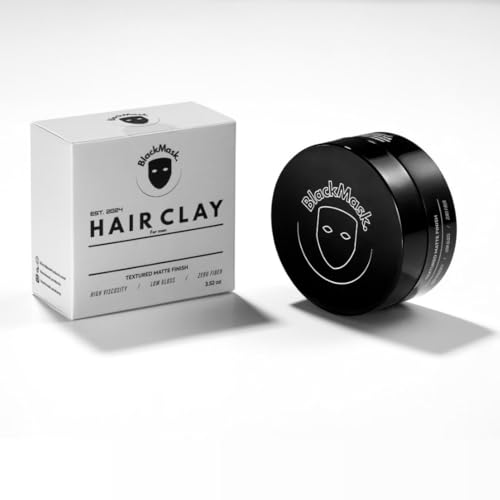 BlackMask Hair Clay for Men 3.5 oz - Strong Hold Matte Finish