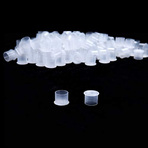 DOWEI 1000M Medium Disposable Tattoo Ink Caps - White Plastic Pigment Cups