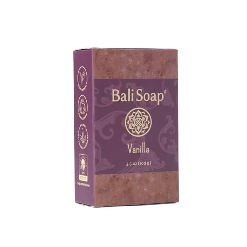 Bali Soap Vanilla Natural Soap Bar Set - 3 Pack, Vegan & Moisturizing