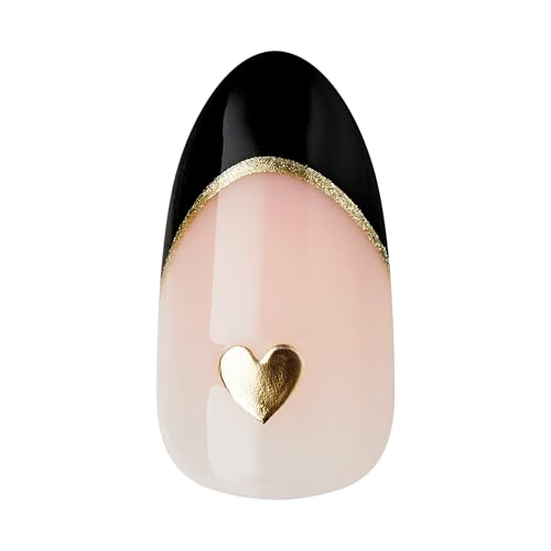 imPRESS No Glue Press On Nails - Positive Black Almond Shape