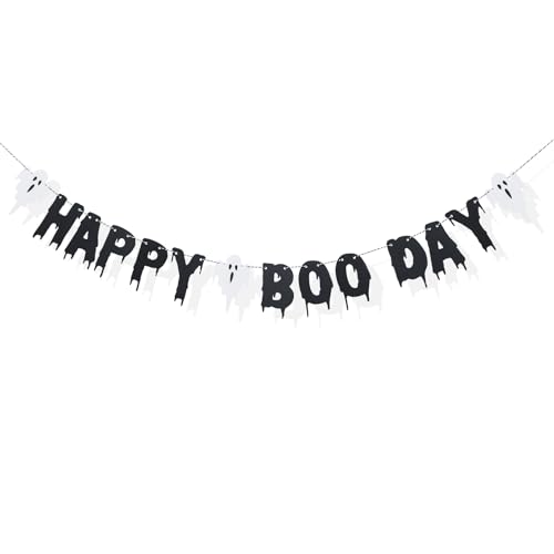 Happy Boo Day Banner - Halloween Party Garland Decoration