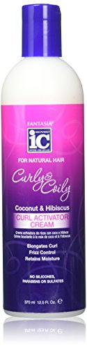 Fantasia Curly & Coily Curl Activator Cream - Hydrating Coconut & Hibiscus 12.5 Oz