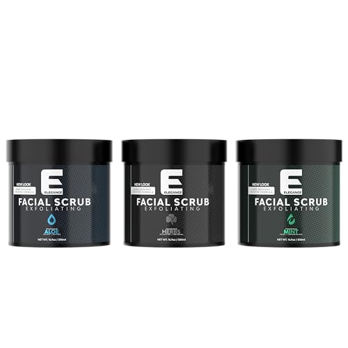 Aloe Vera Face Scrub - E Elegance, 16.9 Oz, Gentle Exfoliator for Glowing Skin