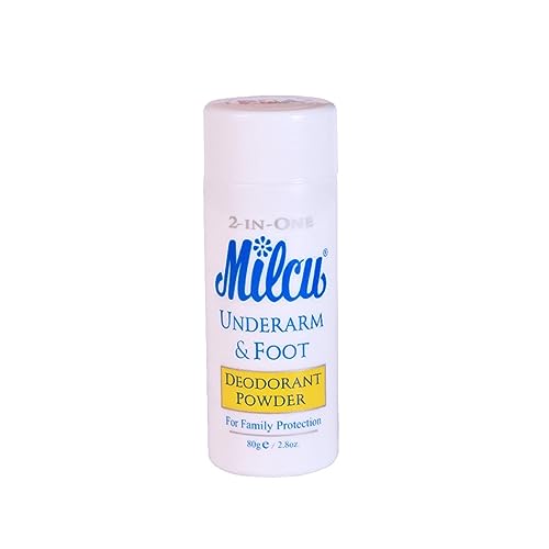 Milcu Alcohol-Free Deodorant Powder for Underarms & Feet - 80g
