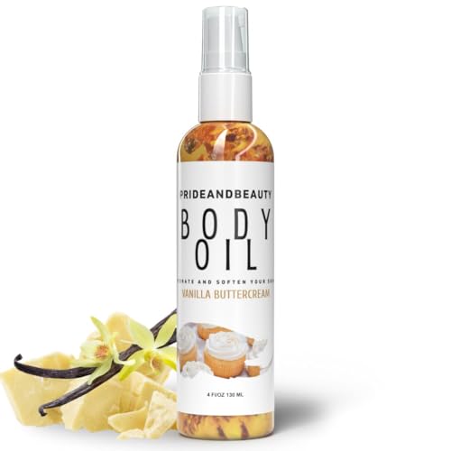 PrideandBeauty Vanilla After Shower Oil - Hydrating Body Oil, 4 oz
