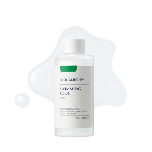 EQQUALBERRY 5.24 Fl Oz Korean Exfoliating Toner for Sensitive Skin with Hyaluronic Acid