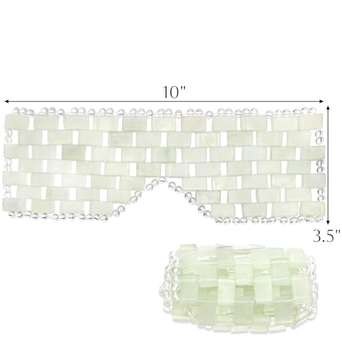 Weighted Jade Eye Mask for Hot Cold Therapy - Anti-Aging & Relaxation