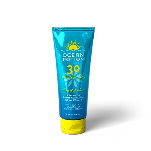 Ocean Potion SPF 30 Sunscreen Body Lotion - Broad Spectrum UVA/UVB, Water-Resistant, Aloe & Vitamin E, 6.8 oz