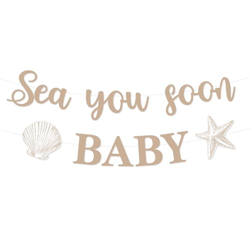 Ocean-Themed Baby Shower Banner - Sea You Soon with Cute Animals
