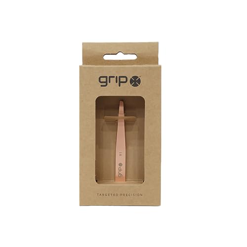 Grip Slanted Tip Tweezers - Rose Gold Stainless Steel for Brows