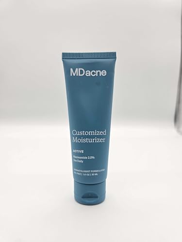 MDacne Facial Moisturizer 1 oz | Oil-Free Hydrating Cream with 2% Niacinamide for Acne-Prone Skin