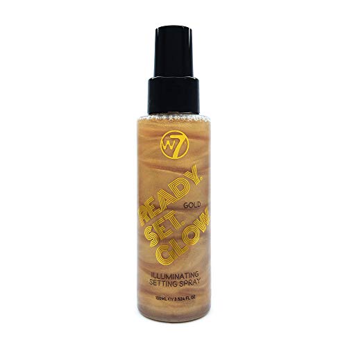 W7 Ready Set Glow Makeup Setting Spray - Long-Lasting Shimmer Finish