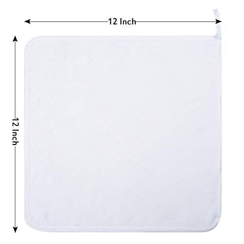 KLNYOO Microfiber Face Towels - Soft, Fast Drying, 12x12 inches, 6 Pack