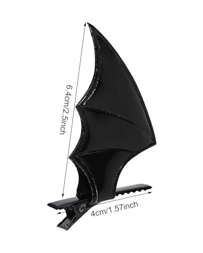 Penta Angel Halloween Bat Wings Hair Clips - 4PCS Devil Wing Barrettes