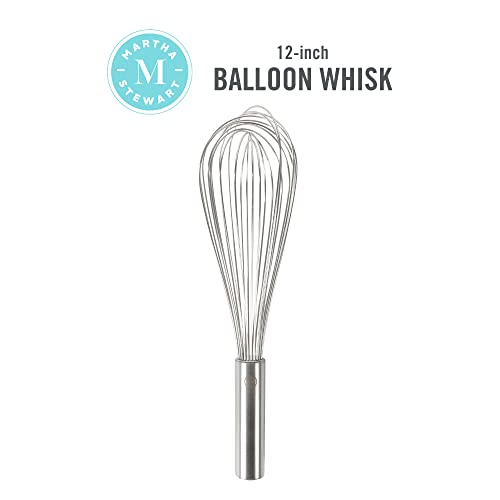Martha Stewart 12-Inch Stainless Steel Balloon Whisk - Durable & Lightweight