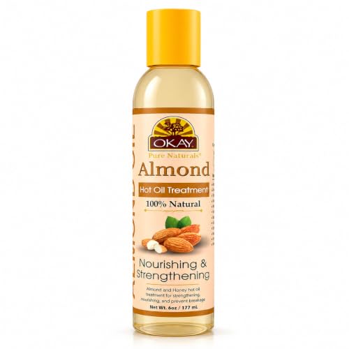 OKAY Almond Hair Oil Treatment for Strengthening & Nourishing 6oz