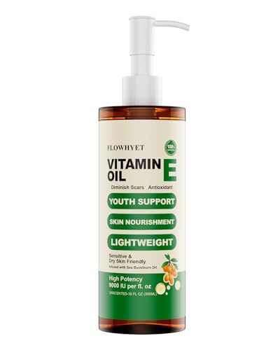 10 Fl Oz Organic Vitamin E Oil for Skin, Scars & Hair - Unscented