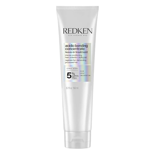 Redken Acidic Bonding Concentrate Leave In Conditioner - For Weak & Damaged Hair, Bond Building & Strengthening Hair Repair Treatment, Smooths & Provides Heat Protection