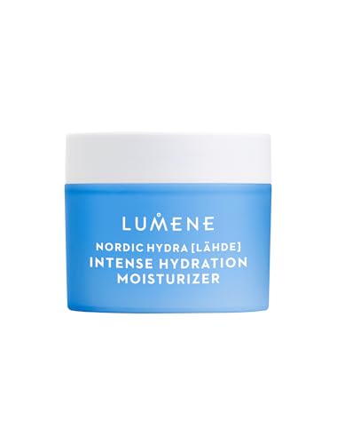Lumene Nordic Hydra Intense Hydration Moisturizer - 1.7 Fl Oz | Lightweight Face Cream with Triple Hyaluronic Acid for All Skin Types