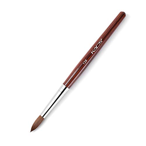 KADS Kolinsky Sable Nail Art Brush 12# Red Wood Acrylic Manicure Tool