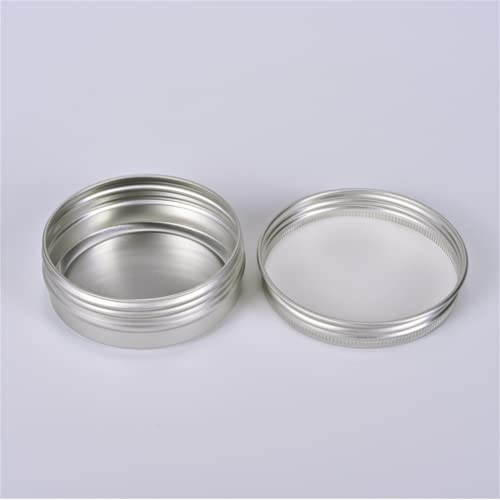 24 Pack 1 Oz Aluminum Tin Containers with Screw Cap for Cosmetics