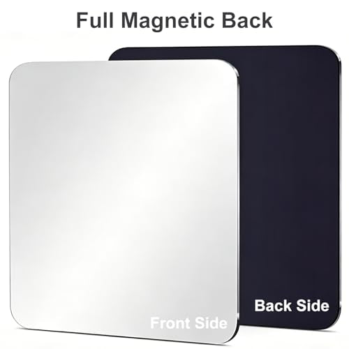 Neehows Magnetic Locker Mirror, 7.8" x 7.8" Acrylic Fridge Mirror