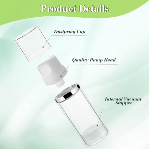 Mirrline 4 Pack 100ml Travel Refillable Vacuum Pump Cosmetic Bottles