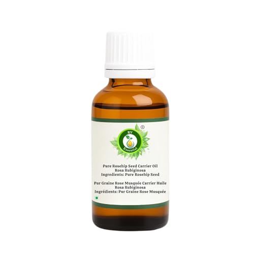 R V Essential 50ml (1.69oz) Pure Rosehip Seed Carrier Oil - Suitable for Skin & Hair