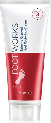 Avon Foot Works Maximum Strength Cracked Heel Cream - 2.5 Fl Oz Pack of 2