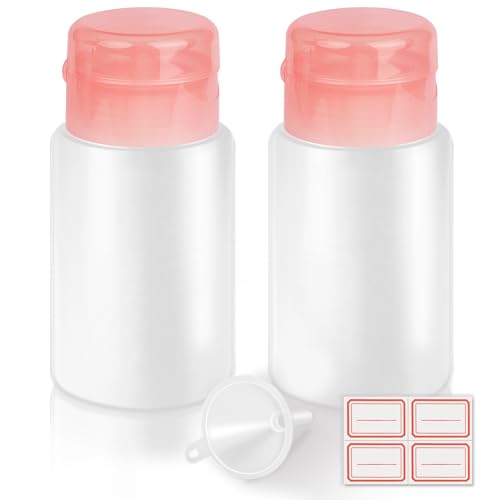Lockable Acetone Pump Dispenser Bottle - 180ml, 2-Pack