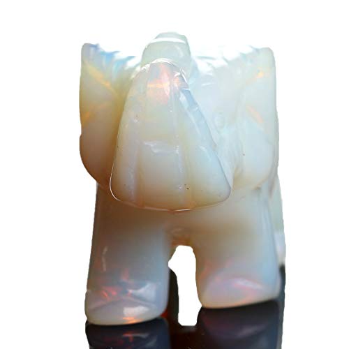 Opal Elephant Figurine - 1.5 Inch Chakra Healing Stone