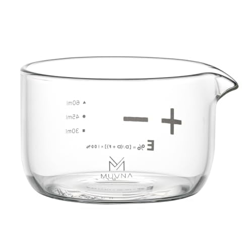 MUVNA Espresso Shot Glass with V-Spout - 60ml/2oz Precision Measuring