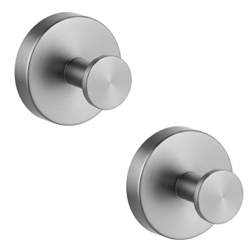 Suction Cup Shower Hooks for Towel & Robe - Waterproof, Heavy Duty, 2 Pcs
