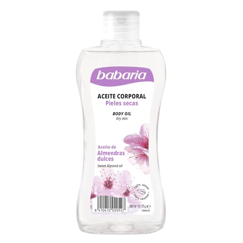 Babaria Sweet Almond Body Oil 300ml - Moisturizing and Nourishing Skin Care